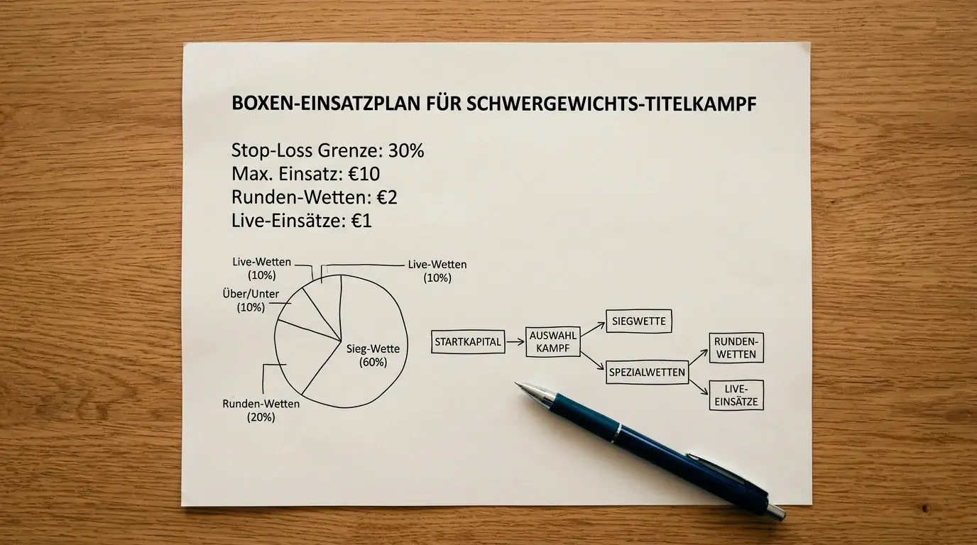 Staking Plan für Boxkampf Wetten Kapitalerhalt Regeln Stop-Loss Bankroll Management