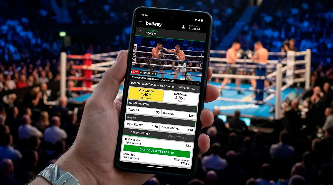 Betway Live-Markt für Boxkämpfe – Live-Wetten-Angebot, Markttiefe und Plattformstabilität beim In-Play-Boxwetten bei Betway