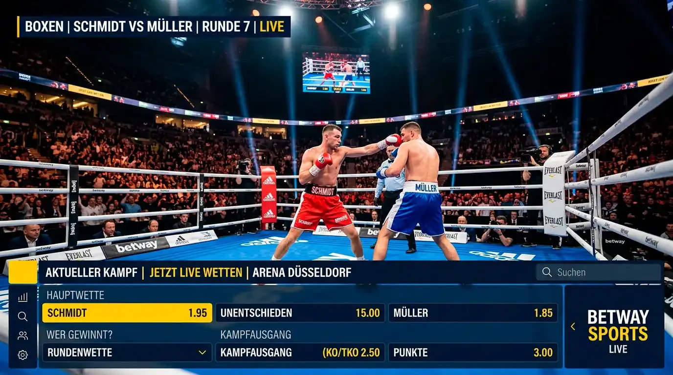 Betway Boxen Wetten – Spezialwetten, Quotenboosts und Live-Marktangebot für deutsche Sportwetter auf Boxkämpfe im Test 2026