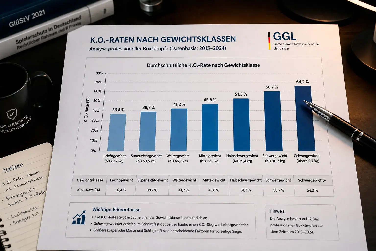 K.O.-Rate in verschiedenen Boxen Gewichtsklassen und ihre Bedeutung für KO-Wetten und Über/Unter