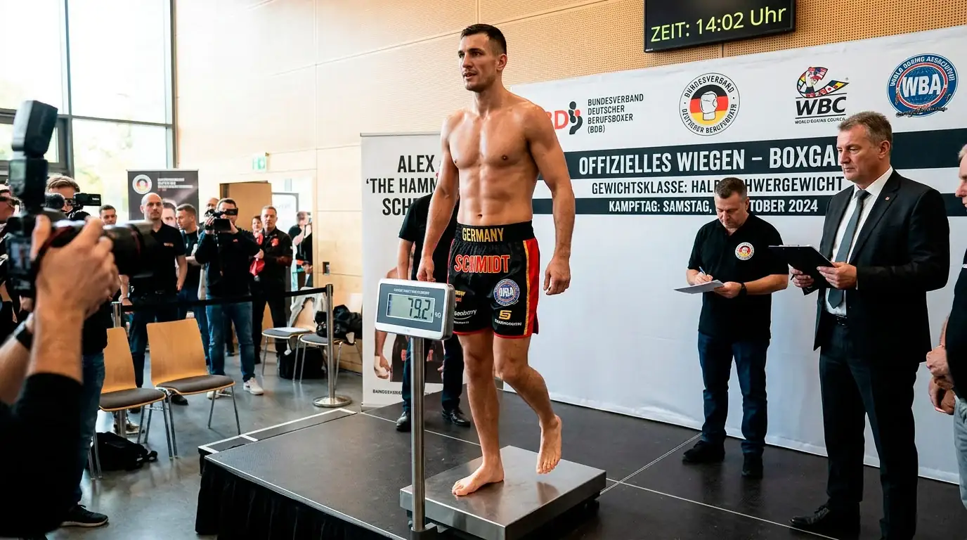 Darstellung eines Boxers beim Gewichtsklassenwechsel und Auswirkungen auf Wettquoten und Marktbewertung