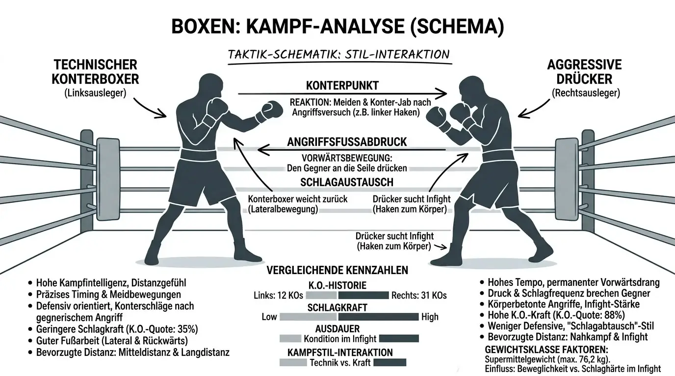 Kampfanalyse-Framework für Boxwetten – Stilkombination, Formkurve und K.O.-Geschichte systematisch bewerten