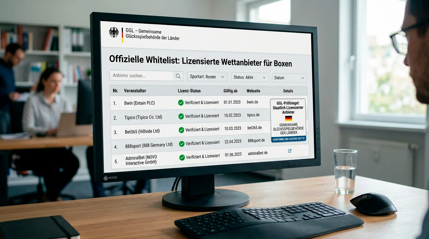 GGL Whitelist für Boxen Wetten in Deutschland – legale und lizenzierte Buchmacher im Überblick