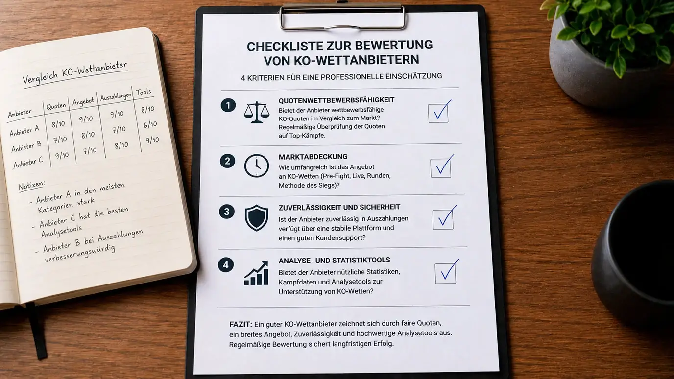 KO Wett-Anbieter Vergleich 4 Kriterien für Boxen KO TKO Märkte GGL lizenziert