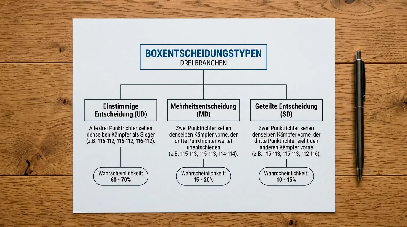 Wetttypen bei Profiboxen Punktentscheidung Unanimous Majority Split Decision Übersicht