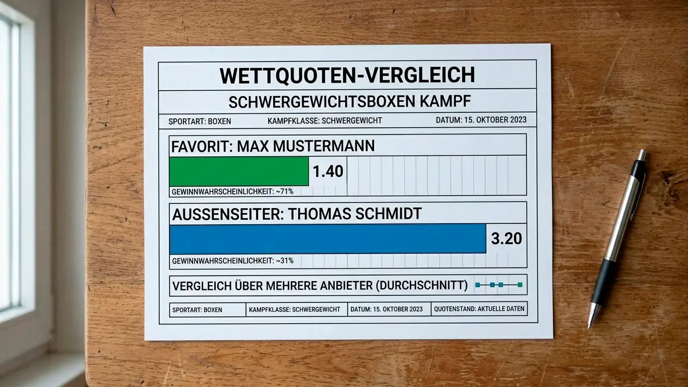 Favorit und Außenseiter Schwergewicht Boxkampf Wettquoten Analyse deutsche Buchmacher