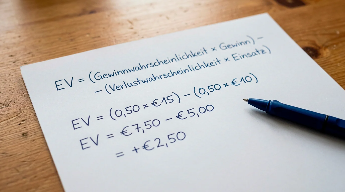 Expected Value Formel EV Berechnung Boxwette Schritt für Schritt Sportwetter Rechenbeispiel