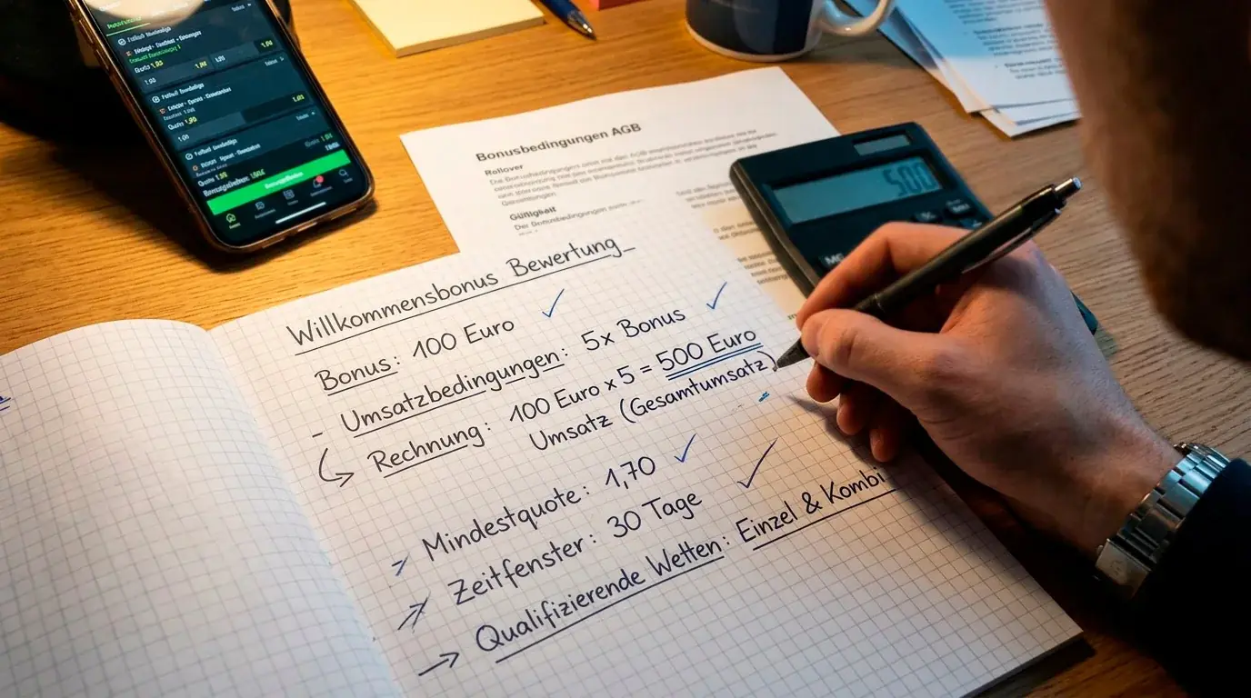 Objektive Bewertung eines Willkommensbonus für Boxwetten: Umsatzbedingungen, Mindestquoten und Zeitlimit prüfen